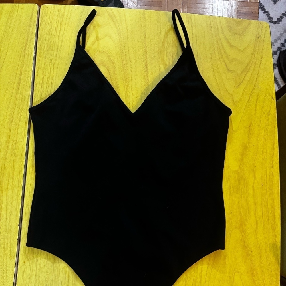 Wilfred Free V- neck low back thong bodysuit